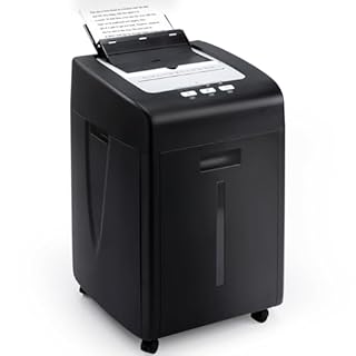 Trisruvian Distruggi Documenti Automatico Professionale: Trituratore 200 Foggi CD Grande Capacità 35L P5 Microframmenti 60 Minuti Continui Silenzioso per Ufficio Casa Archivio Scuola Attività