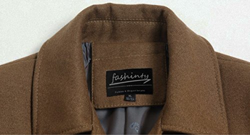 Image of Men's Classical Bussiness Style Single Breasted Plaid Wool Coat #00220237