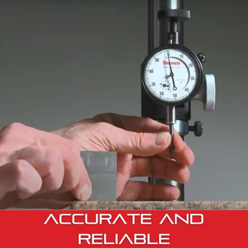 Starrett Universal Dial Test Indicator Set With Back Plunger For Full Use - White Face, 0-50-0 Reading, 200" Range, 0.001" Graduation, 1/4" Shank Diameter For Mounting - 196A5Z #TOP3