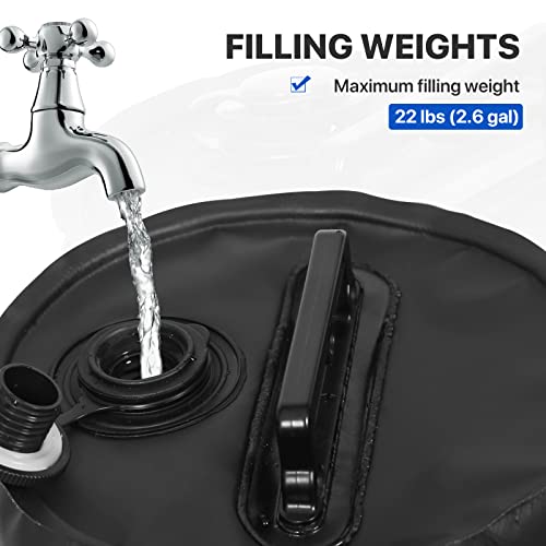 Image of EAGLE PEAK Canopy Water Weight Bags, 88 lb, Leg Weights for Tent, Gazebo and Outdoor Shelters, Pack of 4, Black
