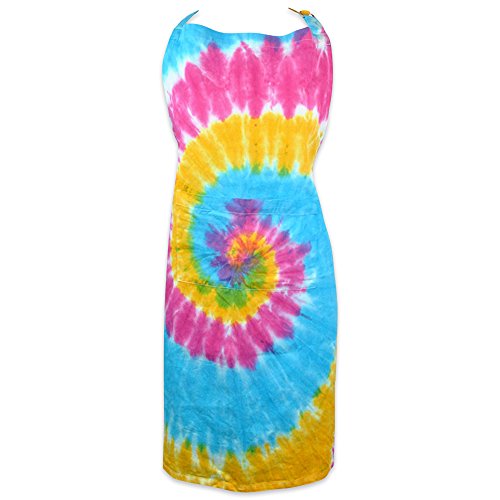 DII Kitchen Chef Apron Large, Rainbow Tie Dye