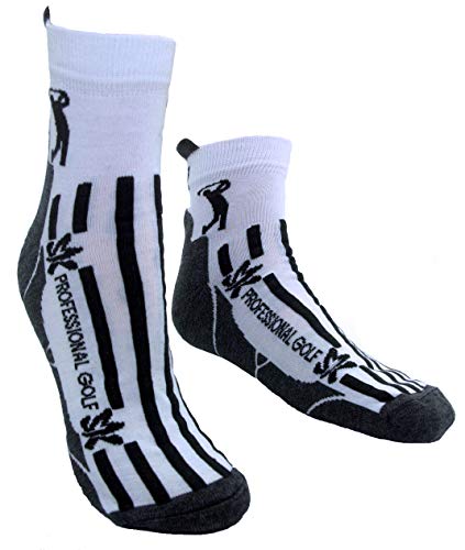 Golf Sportsocken Herren Damen Golfsocken weiche gepolsterte Golfstrümpfe (as3, numeric, numeric_43, numeric_47, regular, regular, Weiß, 43-47) Cover