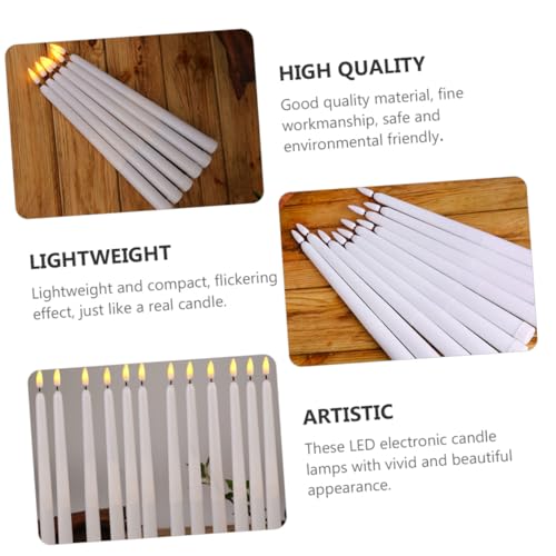 Lámparas de vela decorativas con parpadeo electrónico elegante de alta duración 4