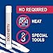 Wood Floor Scratch Repair Kit, Vuxeco Fix Stick, Wood Repair Wax Pens, Any Woods Surface Repair-Pens, for Repairing Scratches, Cracks on Wood Furniture, Floors, Cabinets, Tables, Doors (5Mix)