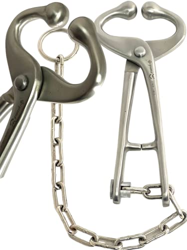 New Bull Cow Nose Lead with Chain Show Cattle Eartag Vaccinator Stainless Steel