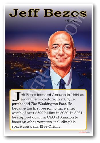 Jeff Bezos - Amazon Founder & Entrepreneur - Biography Poster