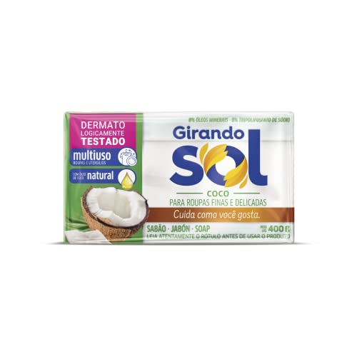 Girando Sol Sabão Em Barra Coco 400G