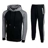 Gemütliche Kapuzenpullover & Sweathose suit für das tägliche Tragen und Outdoor-Aktivitäten, Camping, Reisen, Skifahren, Angeln. Dieser modische Trainingsanzug hält warm und innen weich und ist somit ein perfekter Begleiter für Sport und Freizeit.