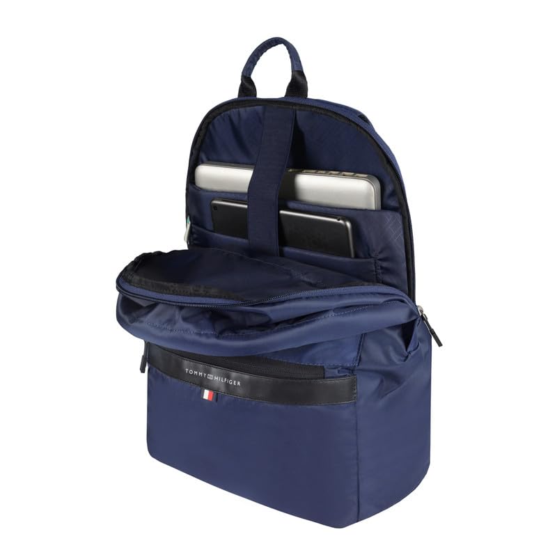 Image of Tommy Hilfiger Backpack for Men & Women, Navy With Black, LOVINGTON