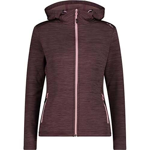 CMP Damen Hoodie Fleece Jacke, Plum Mel., 40