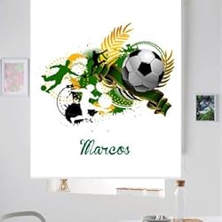 Estor Juvenil Futbol 020 Estores infantil niño. Esto juvenil chico. Estores infantiles personalizados con nombre. Estores dibujo futbol. Estor enrollable translucido habitacion niño (140x170)
