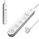 Glisteny 4-fach Steckdosenleiste mit 4 USB-Anschlüssen