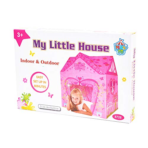 Kids Tent Princess Play Tent Pink Flower Pretend Playhouse for Girls Indoor and Outdoor Fun - Thumbnail 7