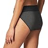 Warner's Women's No Pinching No Problems Lace Hi Cut Brief Panty, Black and Toasted Almond Pindot Print, X-Large