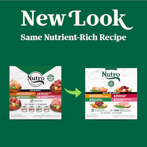 Image of Nutro Cuts in Gravy Wet Dog Food, Recipe Variety Pack, 3.5 oz, 24 Count