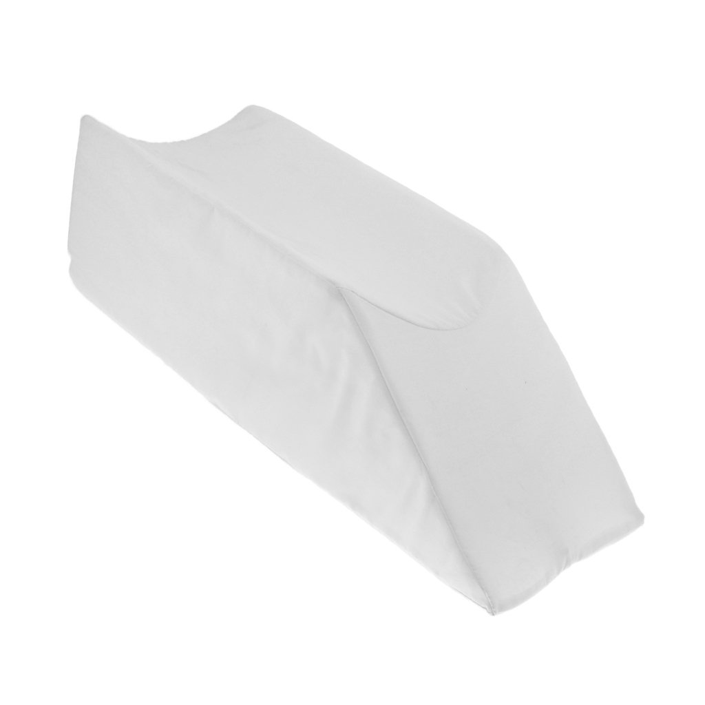 B Blesiya White Leg Foot Bed Wedge Support Pillow For, Injury Rest Foam With Zipper Washable Cover,