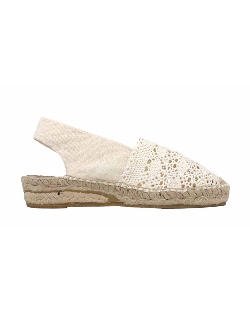 Espadrillas all'Uncinetto con zeppa bassa realizzate a mano in Spagna