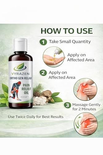 Image of Pain Relief Oil for Joint & Muscle Pain | Ayurvedic Knee & Back Pain Relief Oil | Fast Relief Body Massage Oil | Non-Sticky Herbal Oil | 60ml