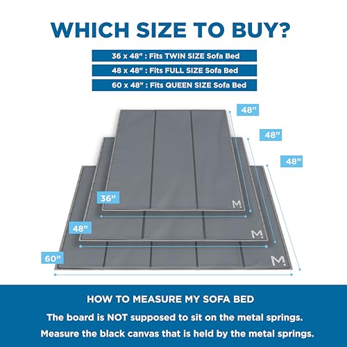 Meliusly Heavy Duty Sleeper Sofa Support Board (60x48 - Queen Size) Reinforced Wood Sofa Bed Support, Pull Out Couch Mattress Board, Sleeper Bar Shield, SleeperSaver