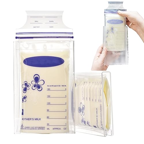 Image of Freeze Flat Breast Milk Storage Bag |Breastmilk Freezer Flattener Kit Make Mother's Milk Bags Organizer Even to Save Refrigerator Space | Fit 3 4 5 6oz, 2-Pack