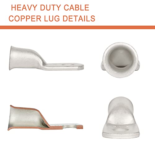 RIOCAN 1 AWG Tinned Copper Ring Terminals, 4 Pack 3/8" and 4 Pack 5/16" by RIOCAN - Image 2