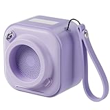 Interface de charge: Type-C Hndhbfgrt Haut-Parleur Bluetooth sans Mini Portable Extérieur Subwoofer Forme de Caméra Rétro Violet