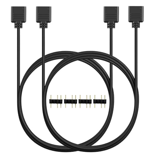 Gebildet Cable ARGB de 100cm, 5V, 3 Pines, Direccionable, Divisor RGB, Cable de Sincronización LED ARGB para Extender Ventiladores ARGB de PC o Series LED