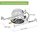 6 Pack 6 Inch New Construction Housing, Shallow Type Airtight IC Can Housing with TP24 Connector for LED Downlight Retrofit Kit, Recessed Lights, ETL Listed