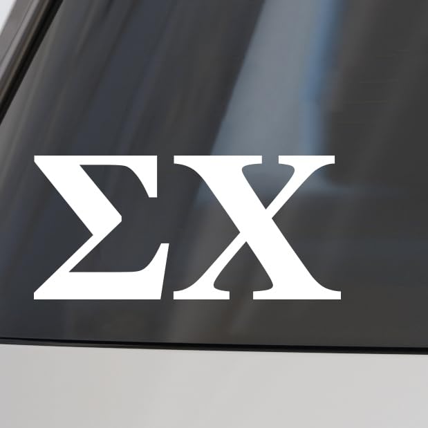 Sigma Chi Fraternity Car Decal Sticker- Greek Letters Design, Officially Licensed Sigma Chi Window Sticker