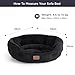 BEDSURE Katzenbett waschbar Katzen Bettchen - 63x53x20cm Katzenkorb mit Zweiseitig Innenkissen Katzenschlafplatz für Katzen oder kleine Hunde, schwarz