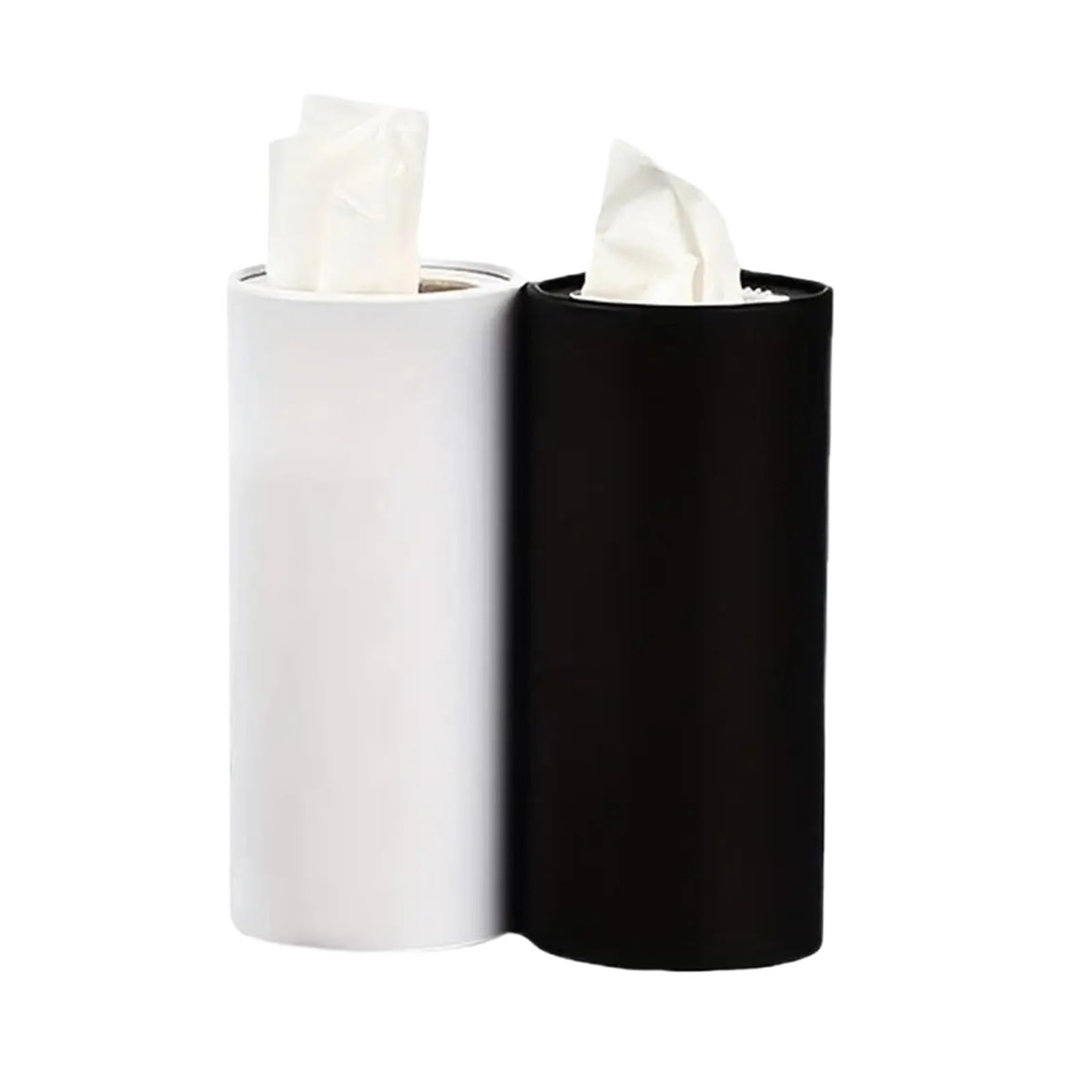 2pcs Multifunction Car Tissue Box Cup Holder Tissues Cylinder Round Tube Container Compact