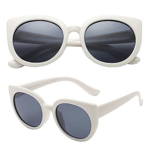 PolarSpex Girls Sunglasses-Polarized Toddler Cat Eye Sunglasses-Unbreakable & Fahionable Kids Sunglasses for Girls Age 2-8