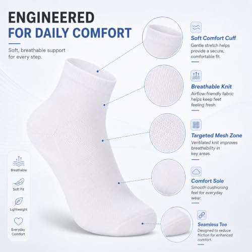 Image of Merino Wool Ankle Socks, Men's Women's 90% Wool Athletic Thin Running Moisture Wicking Socks, 3 Pairs