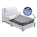 Delta 4-Piece Reversible Toddler Bedding Set - Fitted Sheet, Top Sheet, Pillowcase, 2-in-1 Comforter - For Boys, Dusty Skies & Grey Stars