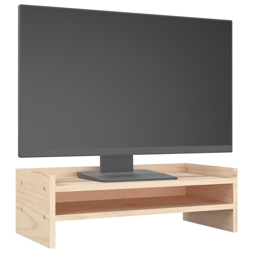 Soporte para monitor de madera de pino, 50 x 24 x 16 cm