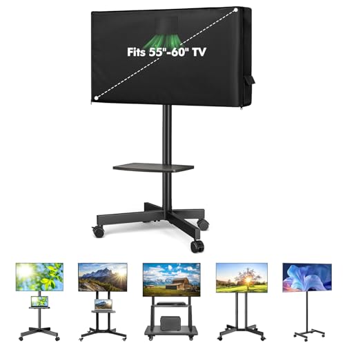 TWAKAP 55-60" Waterproof Outdoor TV Cover for Mobile TV Cart,Weatherproof