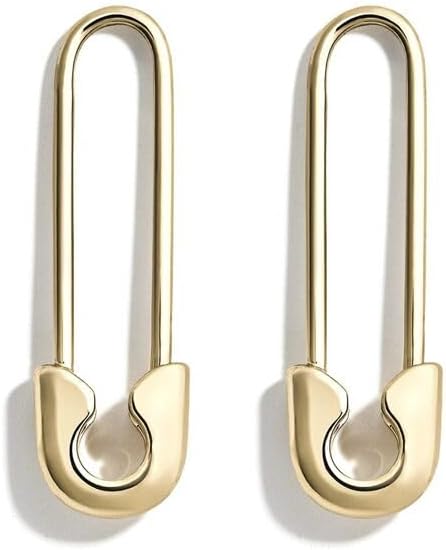ONLYJUMP Minimalist Safety Pin Earrings for Women Lock Shape Hoop Dangle Drop Earrings Cartilage Sterling Silver Big Hoop Earrings Geometri Huggie Hoop Earrings Statement Jewelry Gifts