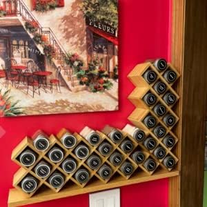 Gunolye Bamboo Spice Rack, 18-Jar Bamboo Countertop Spice Rack Organizer,Free Standing Spice Organiser (43.5cm x 9.5cm x 18.5cm) - Cosy Home Interiors Gunolye Bamboo Spice Rack, 18-Jar Bamboo Countertop Spice Rack Organizer,Free Standing Spice Organiser (43.5cm x 9.5cm x 18.5cm) - Image 9