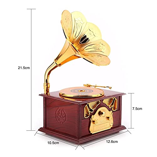 Caja de música de gramófono clásico SiMbae B y joyero elegante 8