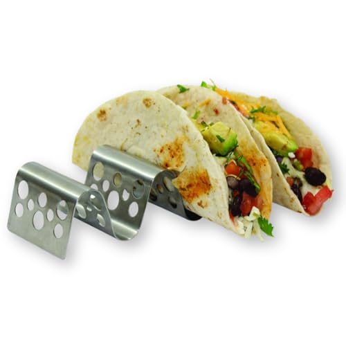 TableCraft Products TRSP34 Taco Taxi, Solid Pattern Stainless Steel, 3-4