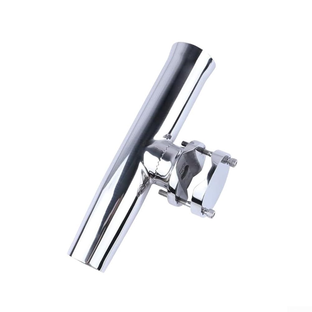 Soporte de caña de pescar de acero inoxidable para barcos, soporte de pesca ajustable de 32 ángulos con acolchado de goma, accesorios de montaje de cubierta resistentes para agua salada, adecuado para