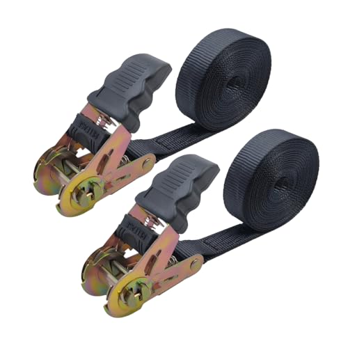 KHGUZ 2PCS Car Endless Ratchet Tie Down Straps Vehicle Securing Lashing Straps for Heavy Duty Cargo Control Bundling Track Spring Fittings Universal for Trailer Truck Motorcycles39.97*0.98