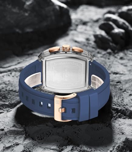 Image of NAVIFORCE NF6101 Multifunctional Chronograph dial with Silicon Strap Analog Watch