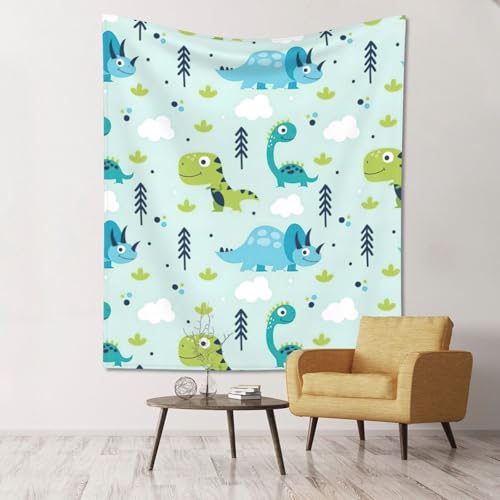 Tapisserie murale dinosaure SHuWeiD univers doux pour enfant