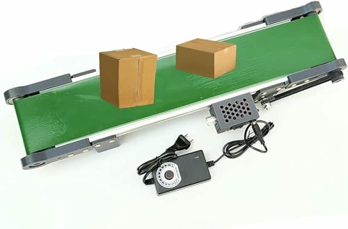 HOTAPEPU Cinta transportadora de Escritorio, Cinta transportadora pequeña automática con Funciones de Avance, Retroceso y Pausa, Velocidad Ajustable de 1,8 a 7,6 cm/s, Velocidad del Motor: 116 RPM~/
