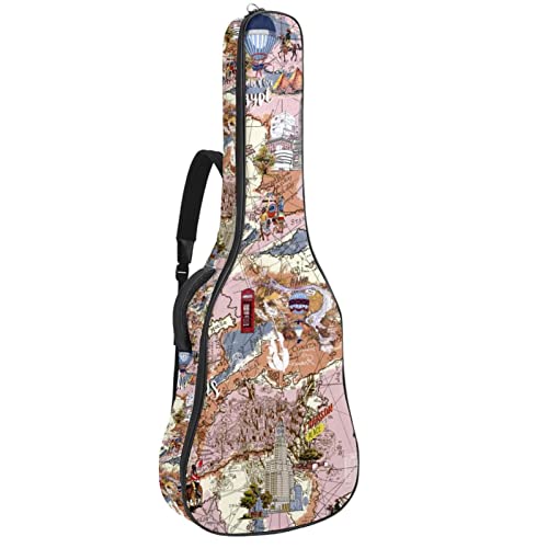 Housse de guitare étanche à motif égyptien pour transporter votre acoustique