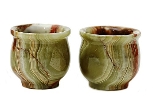 Review Shot Glasses Sake Cups Green Onyx Handmade Marble Tequila Shots Glass - Double Shot Glasses - Wine champagne Glass For Home Bar Small Shot