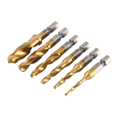 Máquina de rosca con brocas de vástago hexagonal compuesto de métricas M3-M10