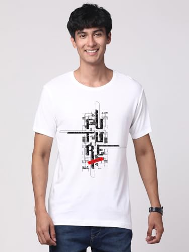Image of ADRO Men's Graphic Printed 100% Cotton T-Shirt - Regular Fit, Printed T-Shirts for Men