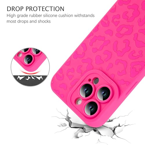 Image of ZIYE for iPhone 16 Pro Max Case Hot Pink Leopard Pattern Phone Case